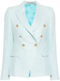 Tagliatore tweed double-breasted blazer - Blue