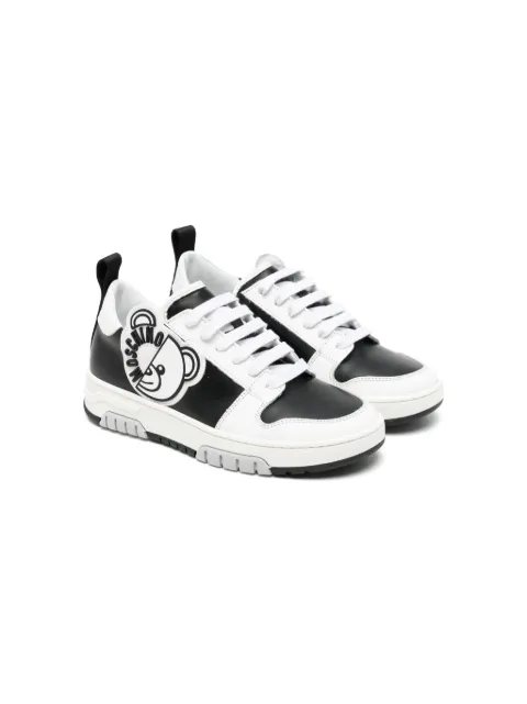 Moschino Kids Teddy Bear two-tone sneakers