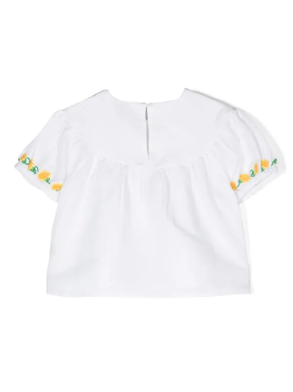 Stella McCartney Kids Blusa Con Motivo Bordado Blanco FARFETCH CL