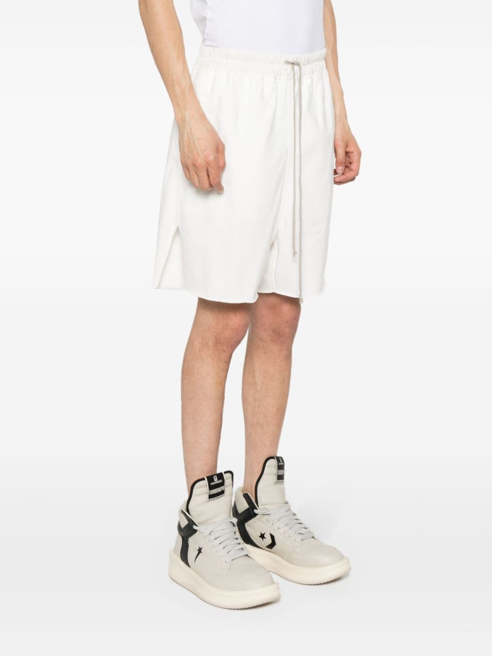 Shop Rick Owens Drkshdw Jersey Track Shorts In White