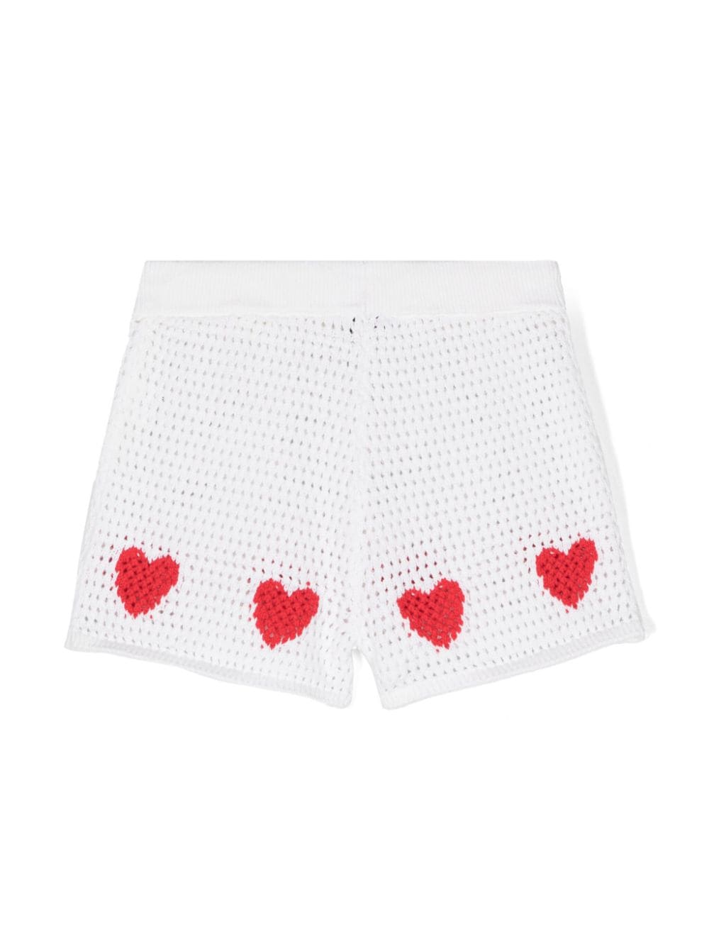 Stella McCartney Kids heart-motif crochet shorts - Wit