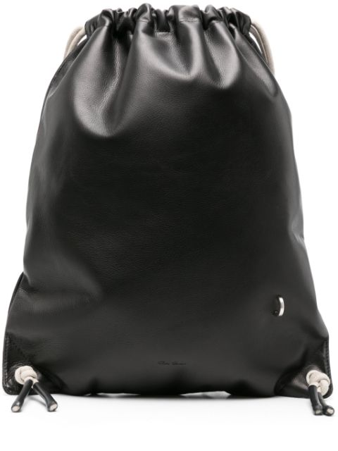 Rick Owens drawstring leather backpack