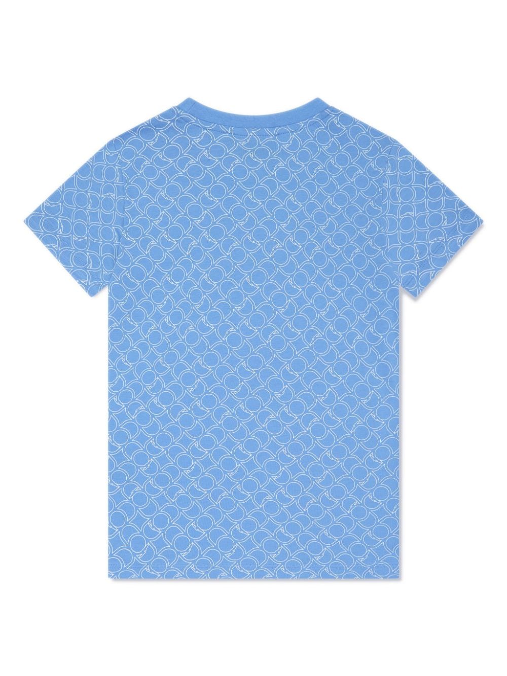 Shop Trussardi Junior Levriero-print Cotton T-shirt In Blue