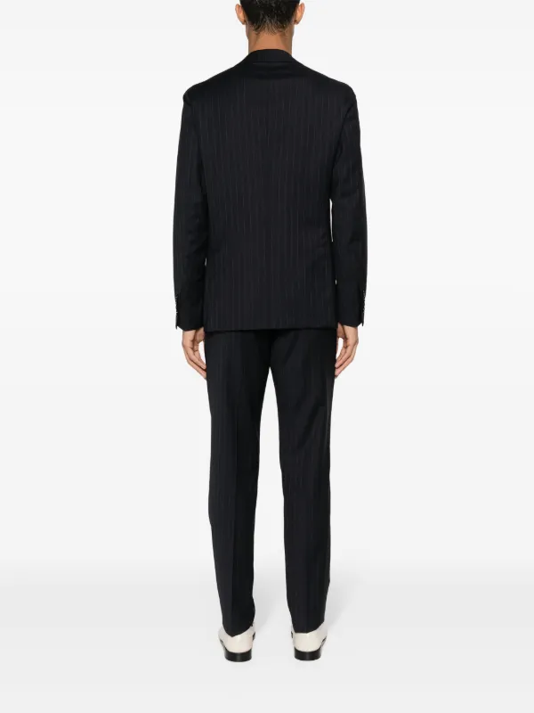 Lardini ストライプ ウールスーツ | ブルー | FARFETCH JP