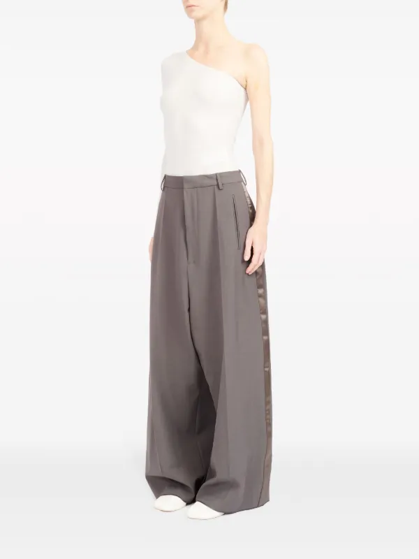 MM6 Maison Margiela グレー ハイウエスト テーラードパンツ MM6 Maison Margiela ワイド テーラードパンツ | グレー | FARFETCH JP