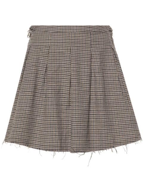 OUR LEGACY Object checked mini skirt
