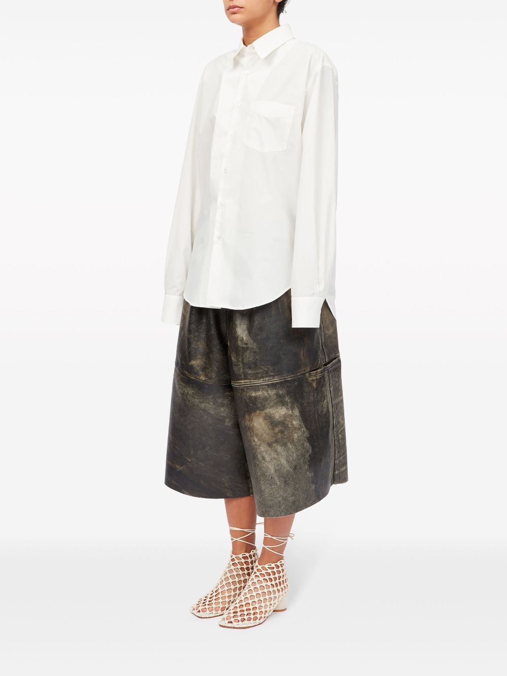 MM6 Maison Margiela slash-detail cotton shirt Women