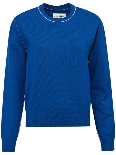 MM6 Maison Margiela crew-neck cut-out jumper