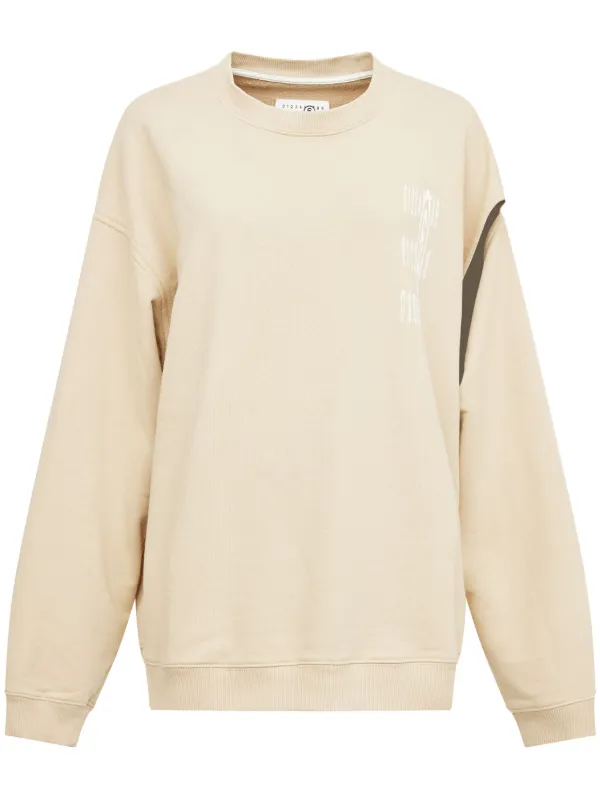 MM6 Maison Margiela Numbers-motif cut-out Sweatshirt 