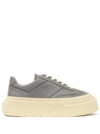 MM6 Maison Margiela Gambetta レザースニーカー | グレー | FARFETCH JP