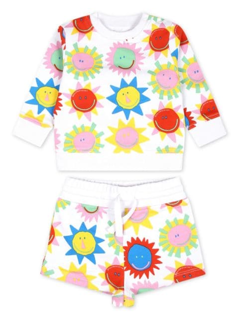 Stella McCartney Kids sun-print organic cotton short set