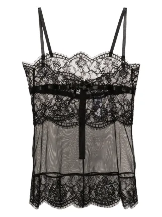 Dolce & Gabbana Women's Satin Lingerie Top Black main image 1