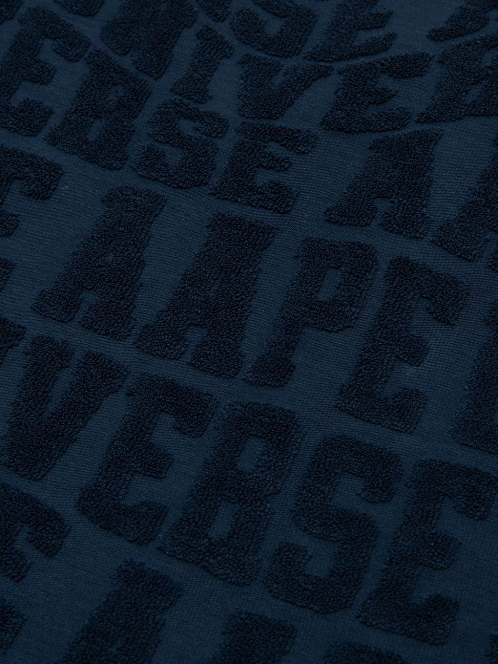 Shop Aape By A Bathing Ape Monogram-pattern Terry-cloth Shorts In Blue