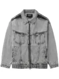 FIVE CM zip-up denim jacket - Grey