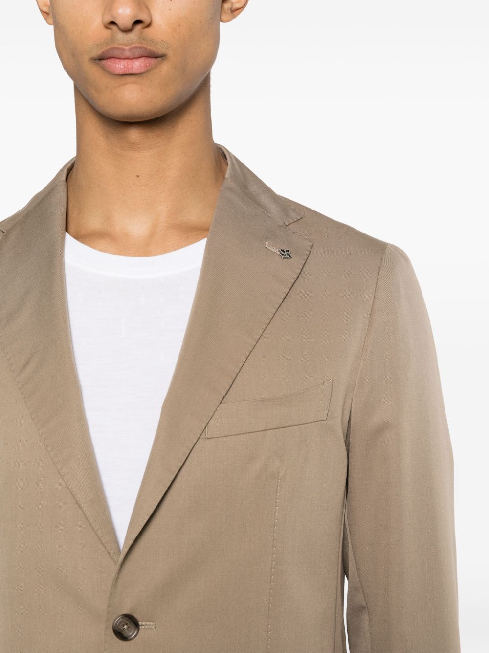 Shop Tagliatore Single-breasted Suit In Neutrals