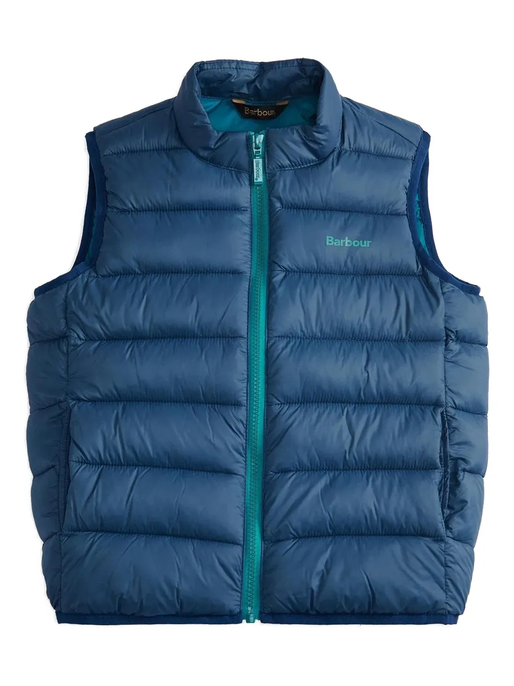 Barbour Padded Sleeveless Zip Jacket In Blue