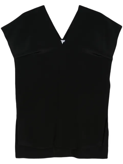 ASPESI V-neck crepe silk blouse