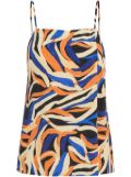 Shona Joy Palma-print silk top - Orange