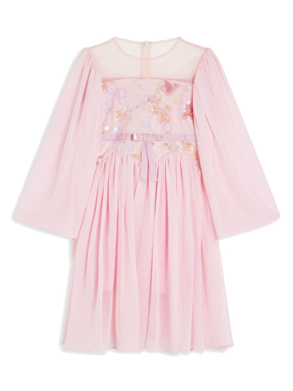 Eirene Kids' Sequin-embellished Chiffon Dress In Pink