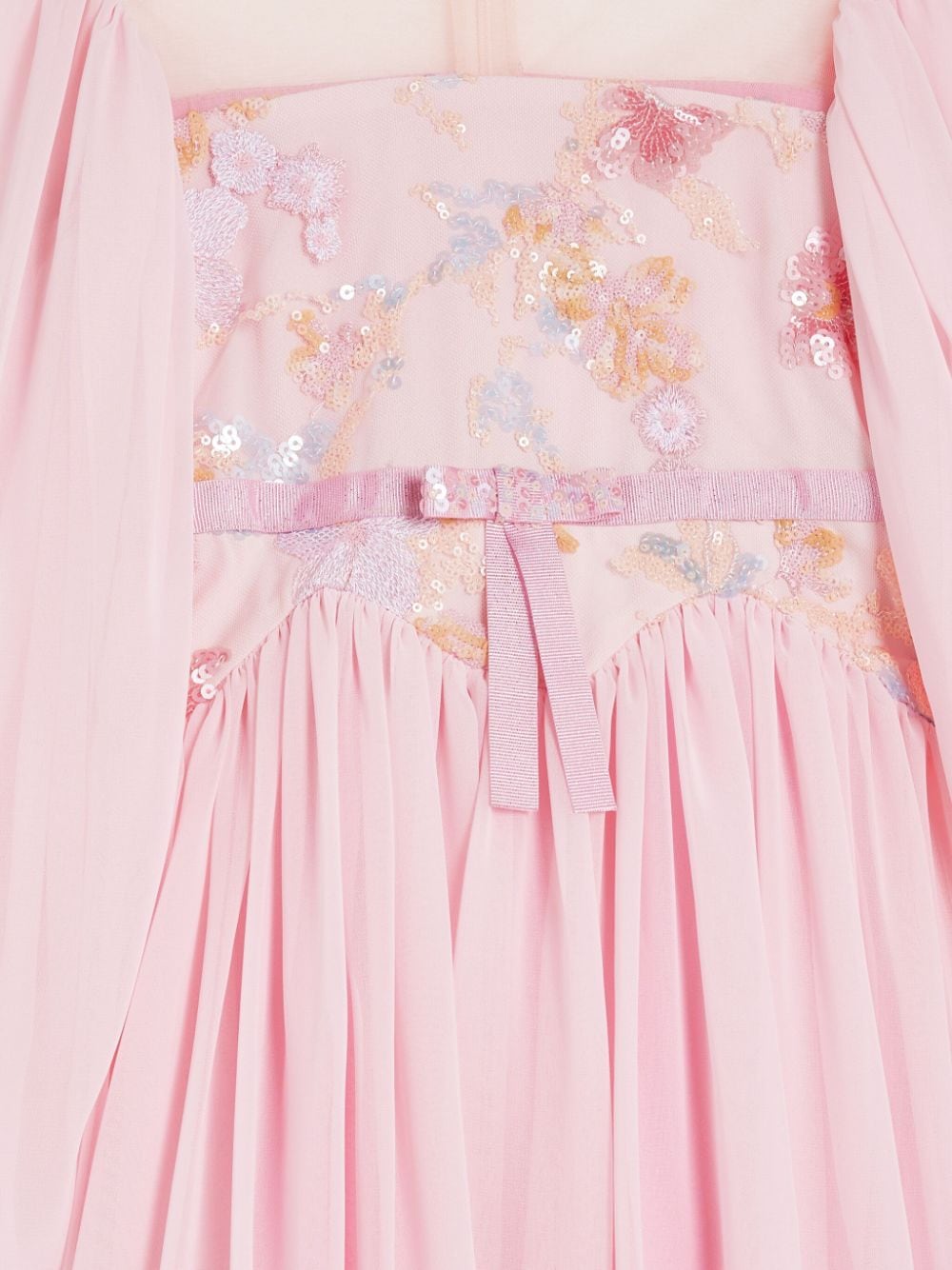Shop Eirene Sequin-embellished Chiffon Dress In Pink