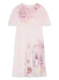 Eirene floral-print chiffon dress - Pink
