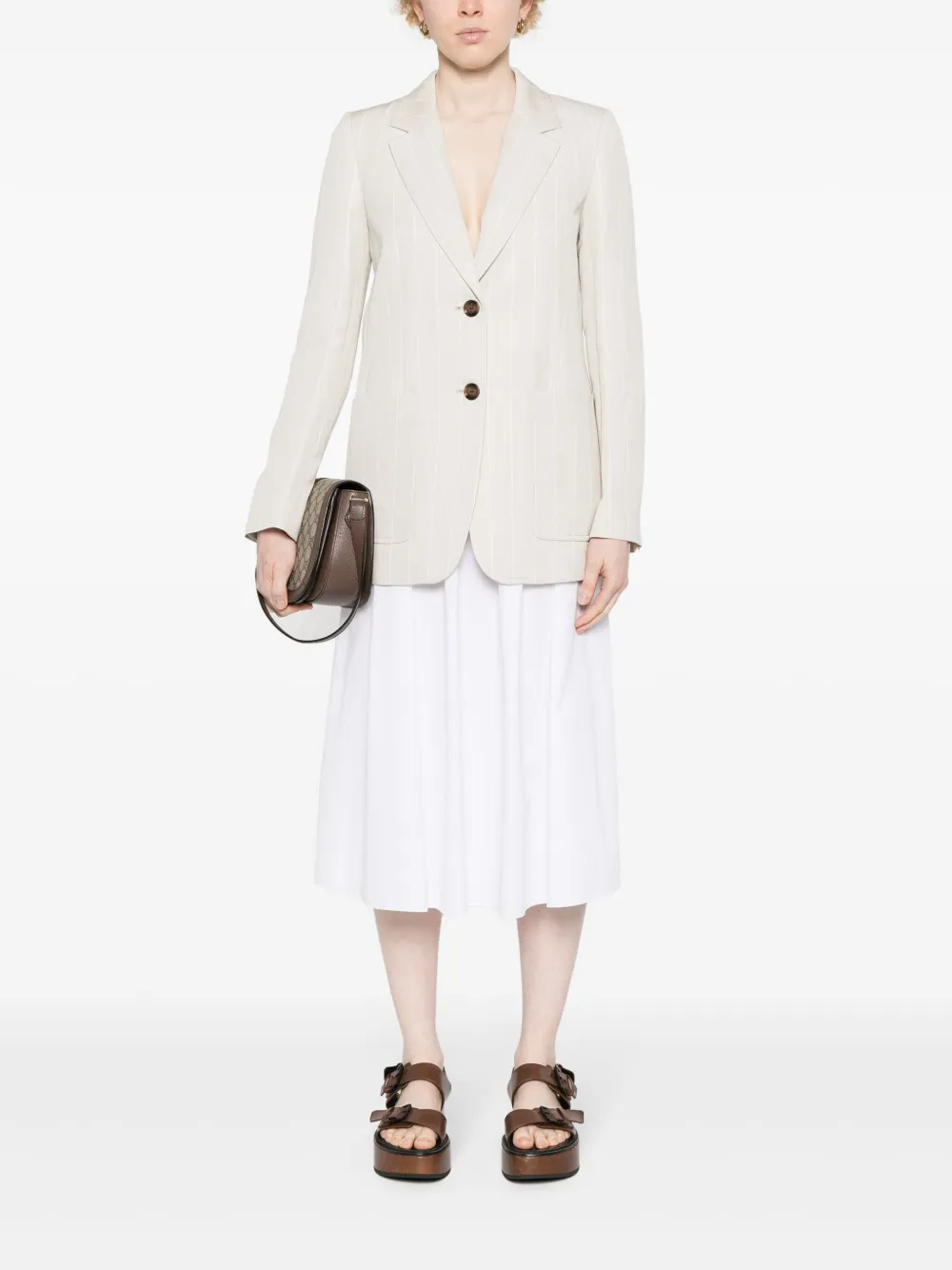 Barbour Celeste pinstripe blazer - Beige