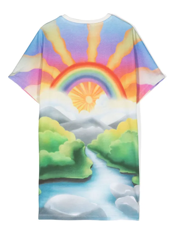 Stella McCartney Kids グラフィック Tシャツワンピース | オレンジ