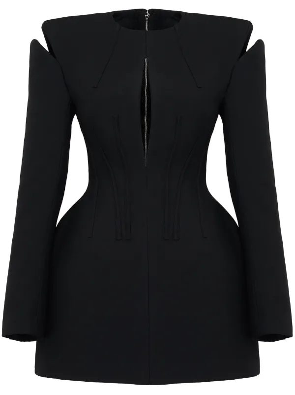 Alexander McQueen lace detail Slashed Minidress Farfetch