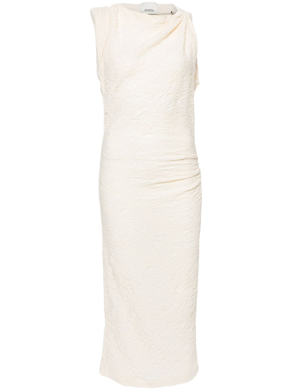 Shop Isabel Marant Franzy Textured Midi Dress In Neutrals