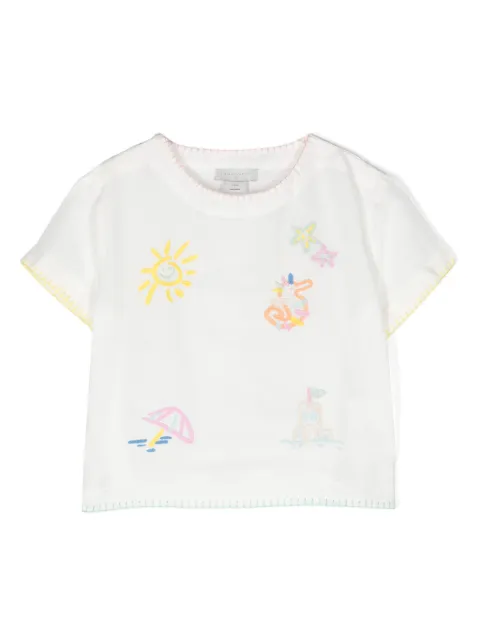 Stella McCartney Kids playera con motivo bordado