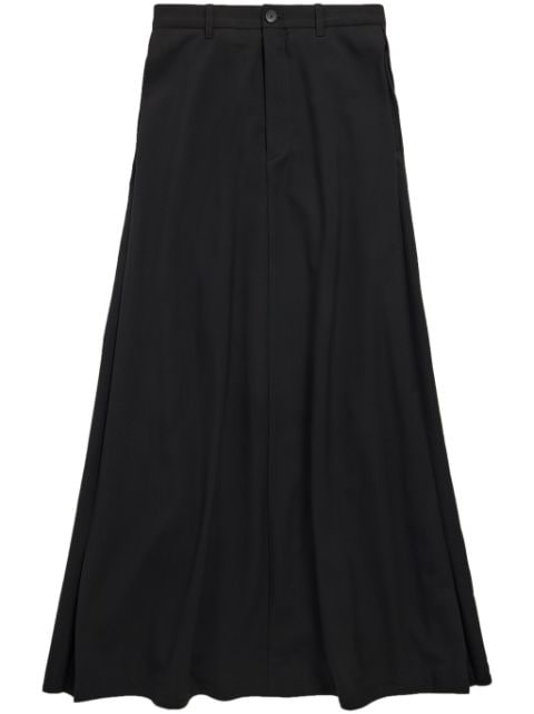 Balenciaga A-line virgin-wool maxi skirt