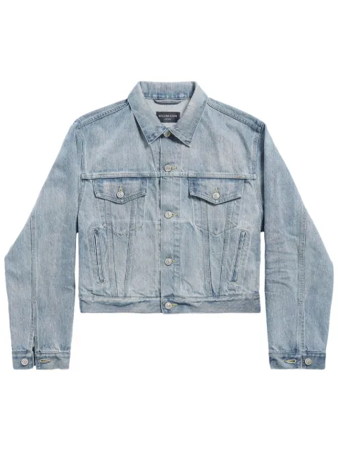 Balenciaga Jaqueta jeans com estampa de logo