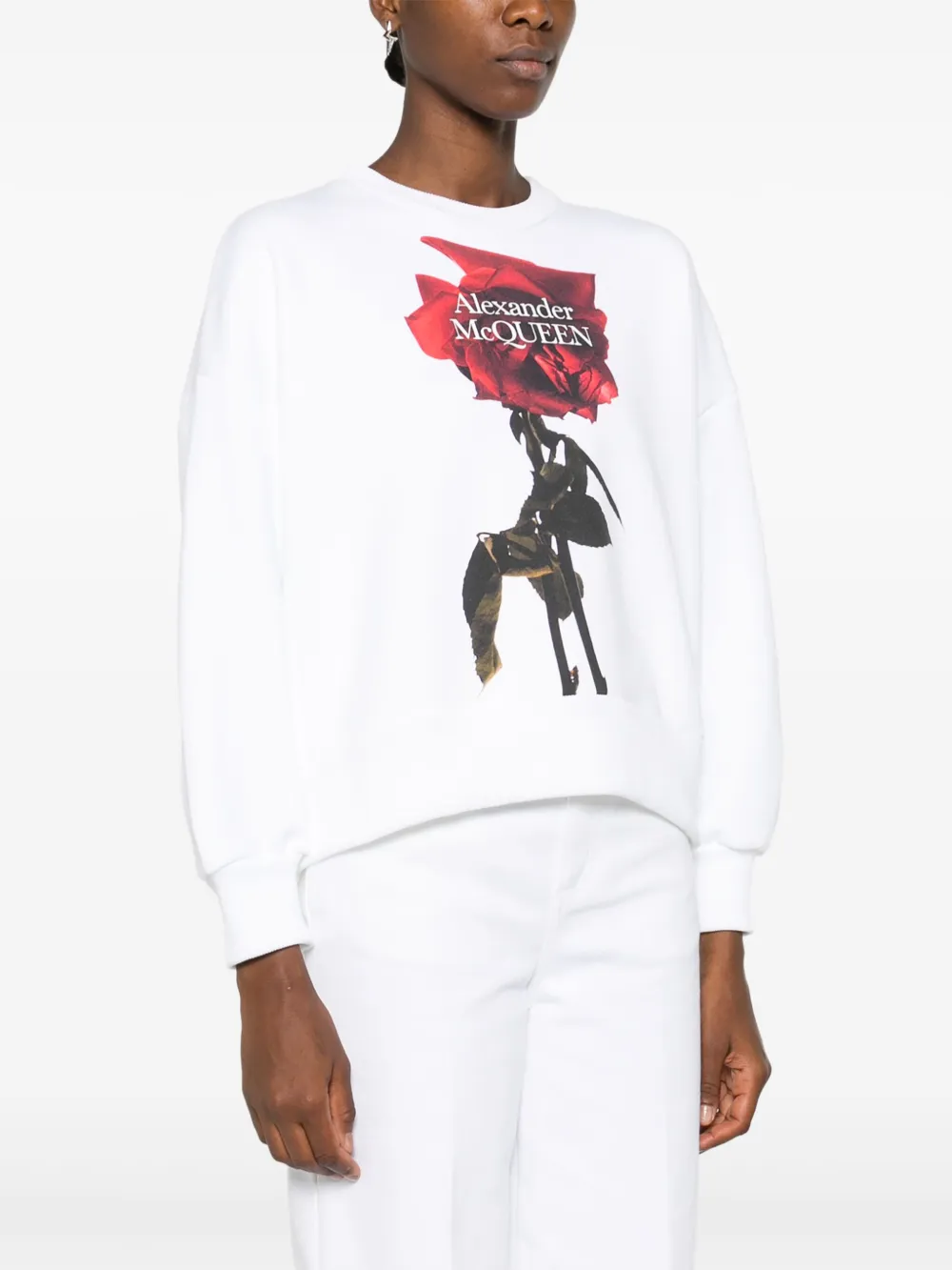 Cheap Alexander McQueen Shadow Rose sweatshirt Women
