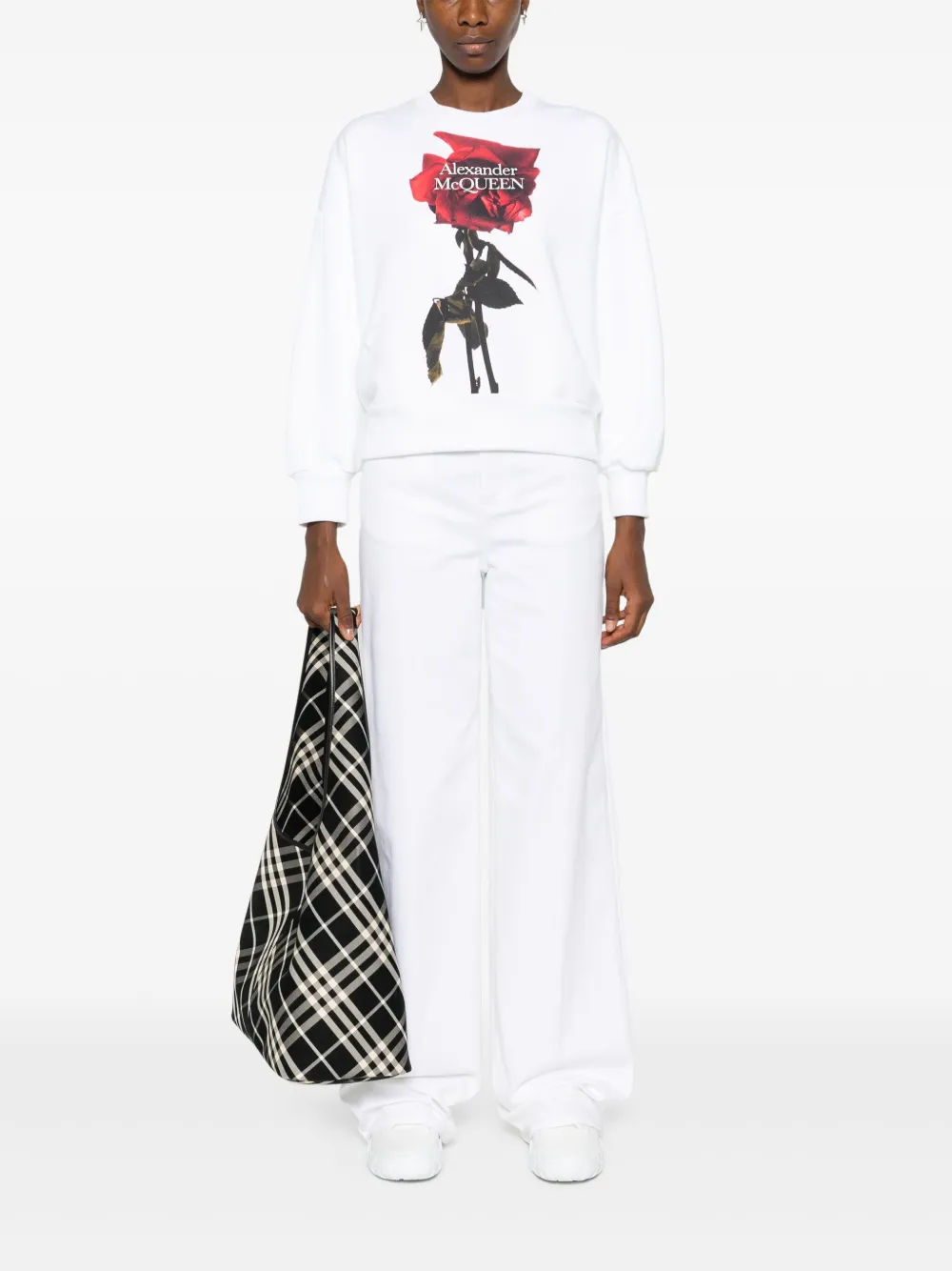 Cheap Alexander McQueen Shadow Rose sweatshirt Women