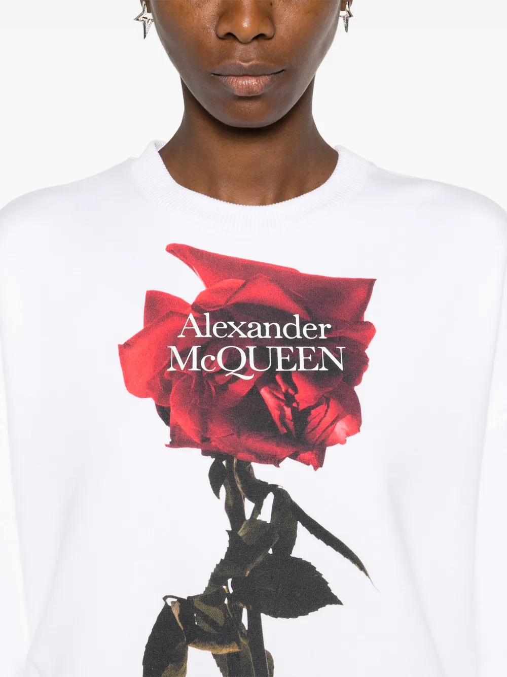 Cheap Alexander McQueen Shadow Rose sweatshirt Women