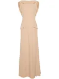 Alberta Ferretti ruffled flared maxi dress - Neutrals