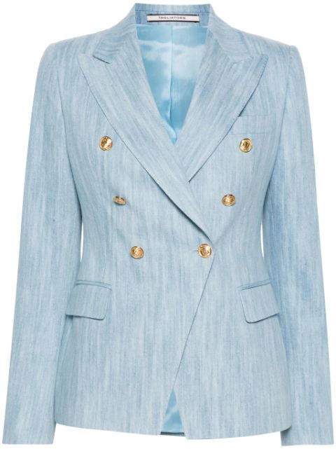 Tagliatore denim double-breasted blazer Women