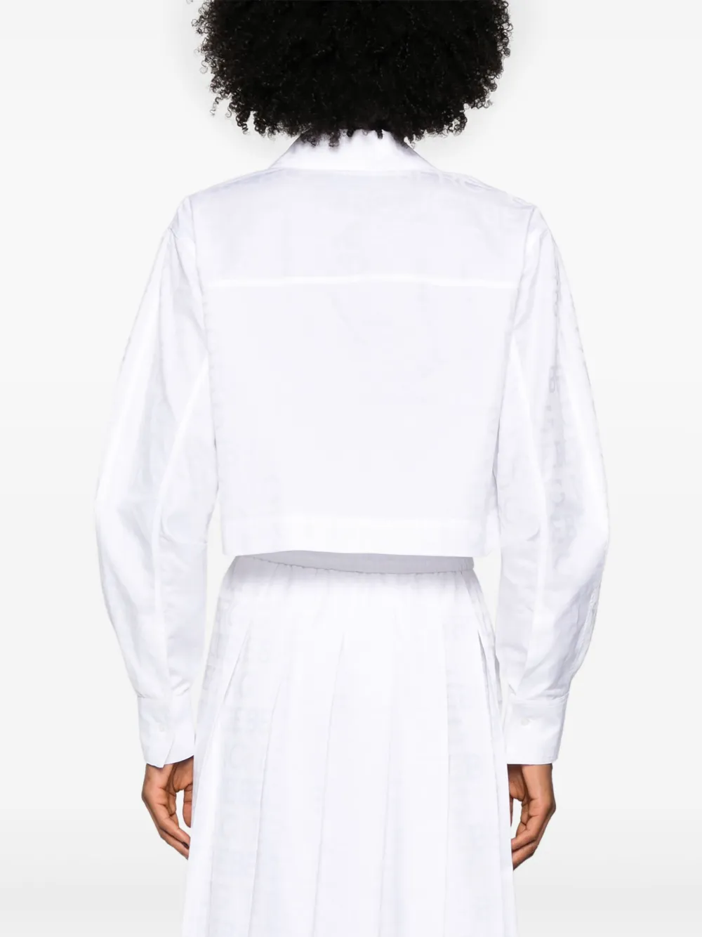 Iceberg blouse met logo-jacquard Wit