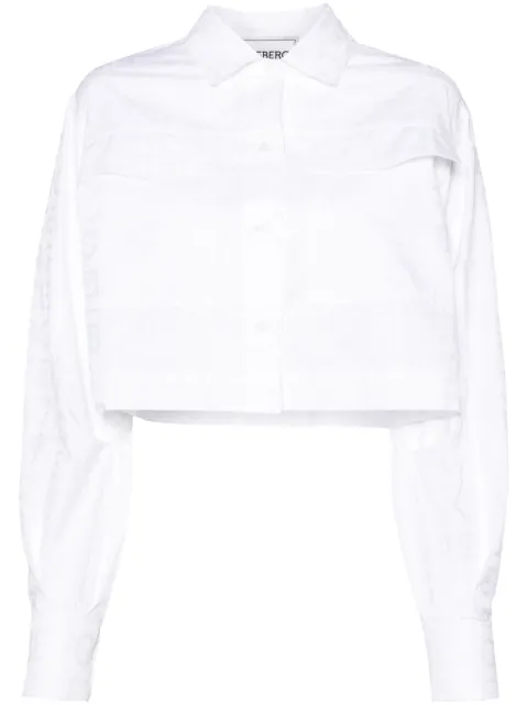 Iceberg camisa con logo en jacquard