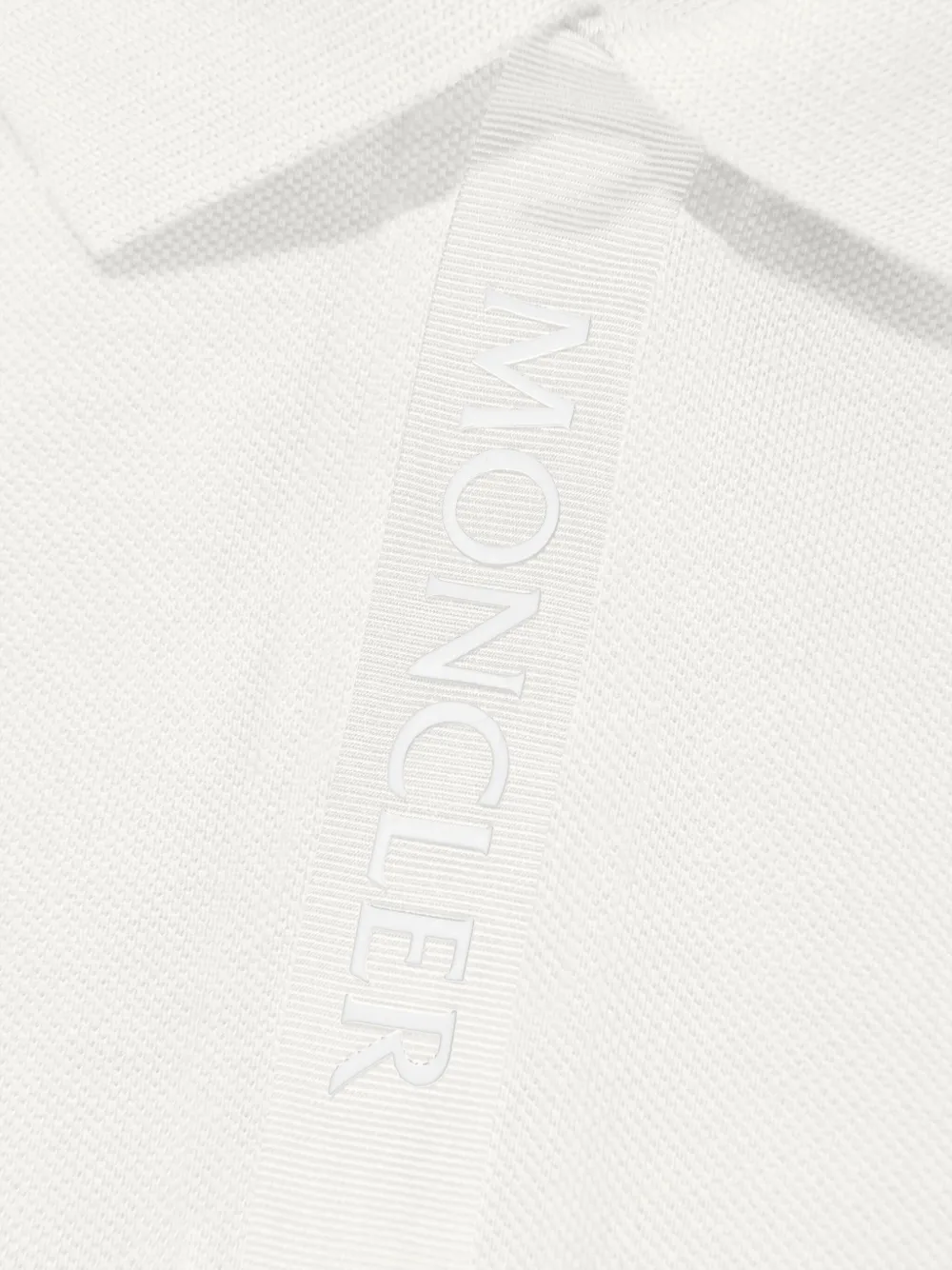 Moncler Enfant Katoenen poloshirt met logoprint Wit