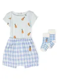 Bobo Choses guitar-print babygrow set - Blue