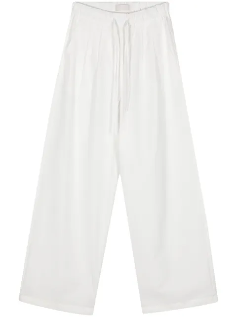Amomento pleat-detail straight-leg trousers