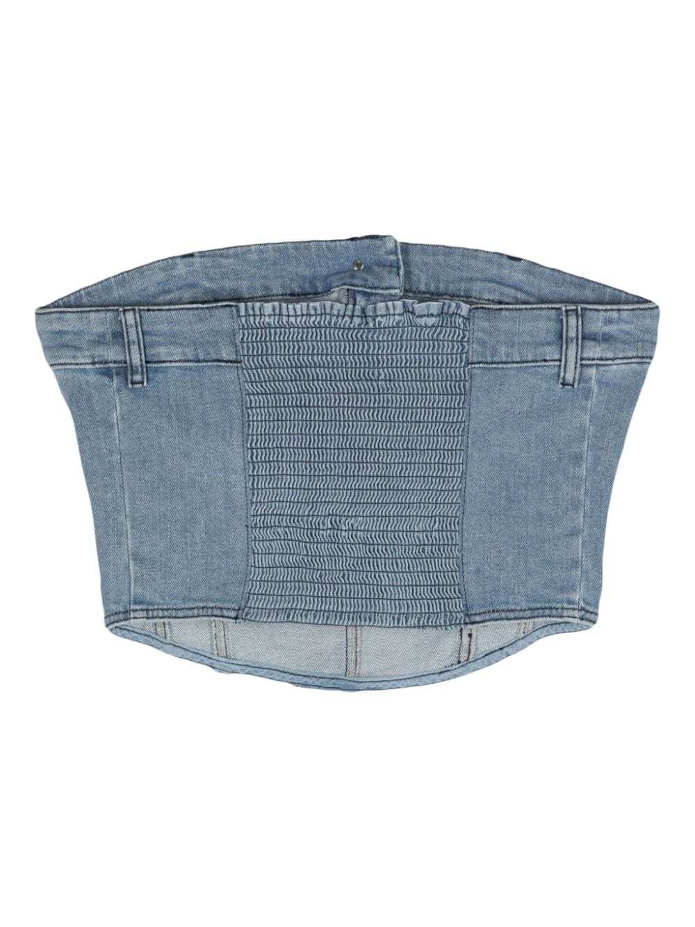 Baum Und Pferdgarten cropped denim corset - Blauw