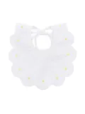 Little Bear polka-dot cotton bib - White