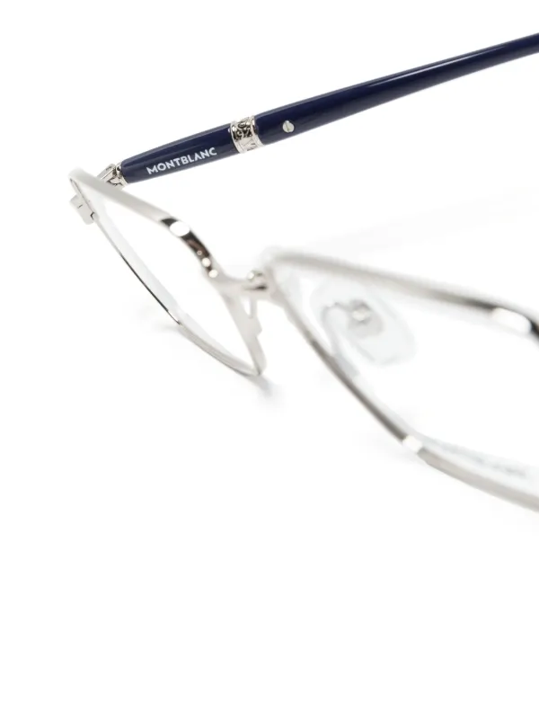 Montblanc スクエア眼鏡フレーム | シルバートーン | FARFETCH JP