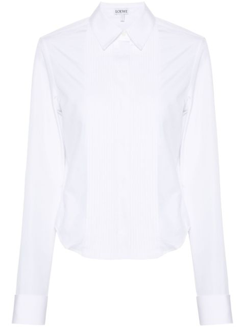 LOEWE pintucking poplin shirt