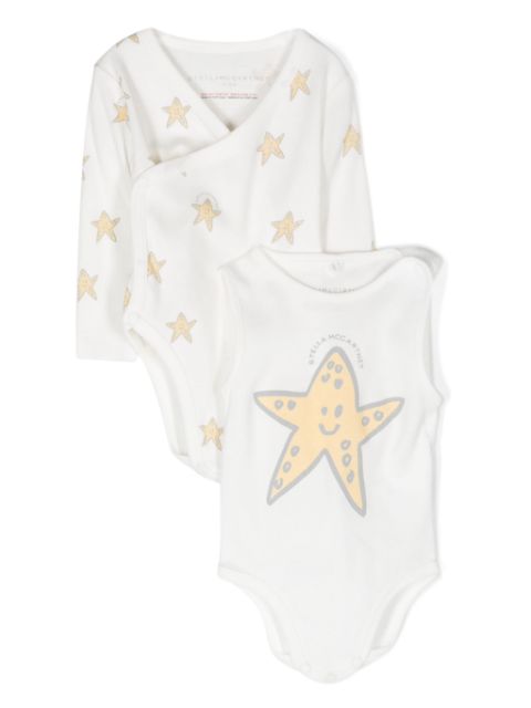 Stella McCartney Kids starfish-print cotton bodysuit (set of two)