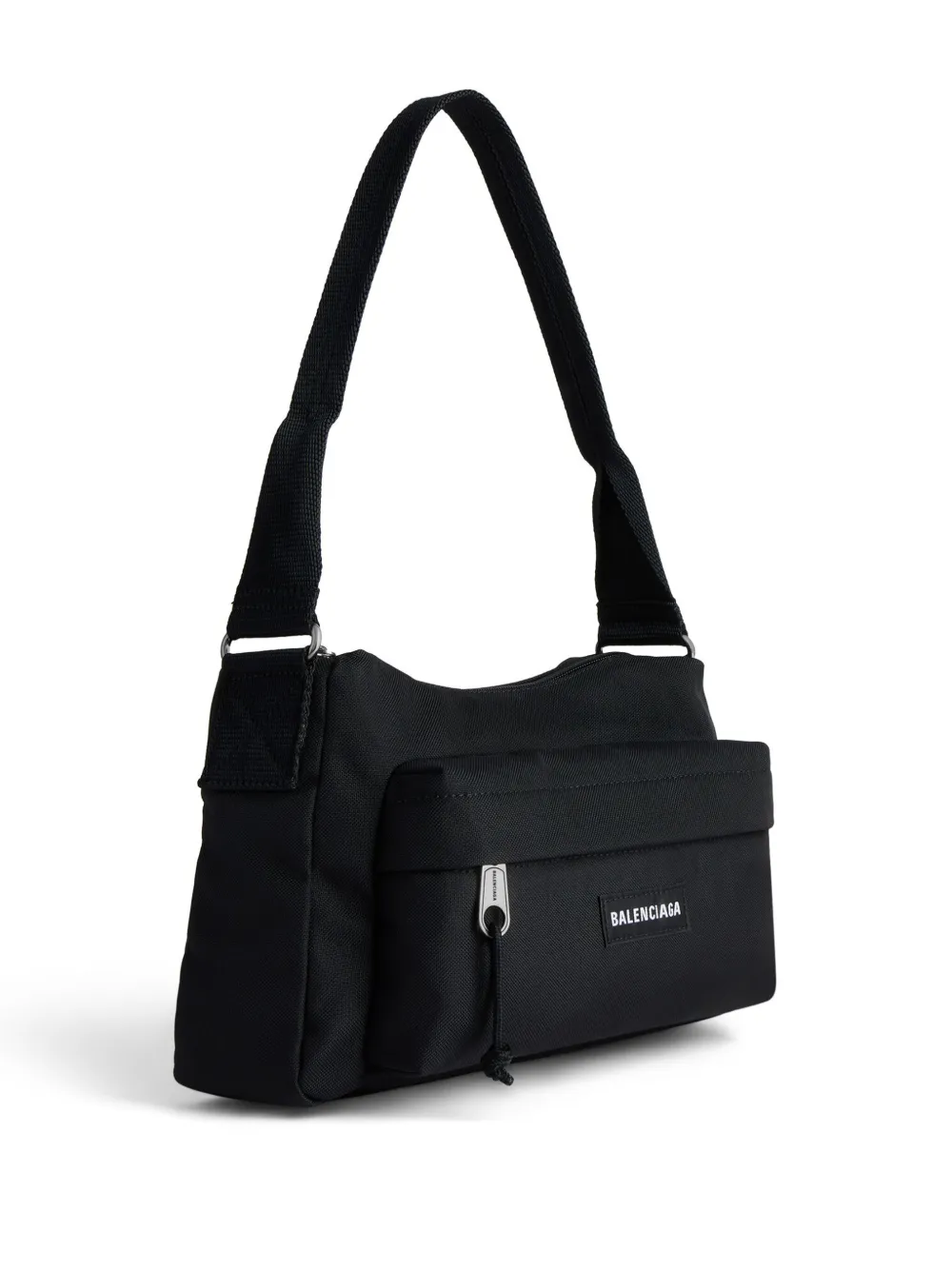 Shop Balenciaga Explorer Sling Shoulder Bag In Black