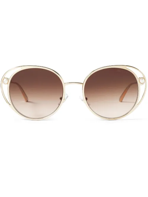 Lunettes de soleil Angela à monture ronde - Jimmy Choo Eyewear - Modalova