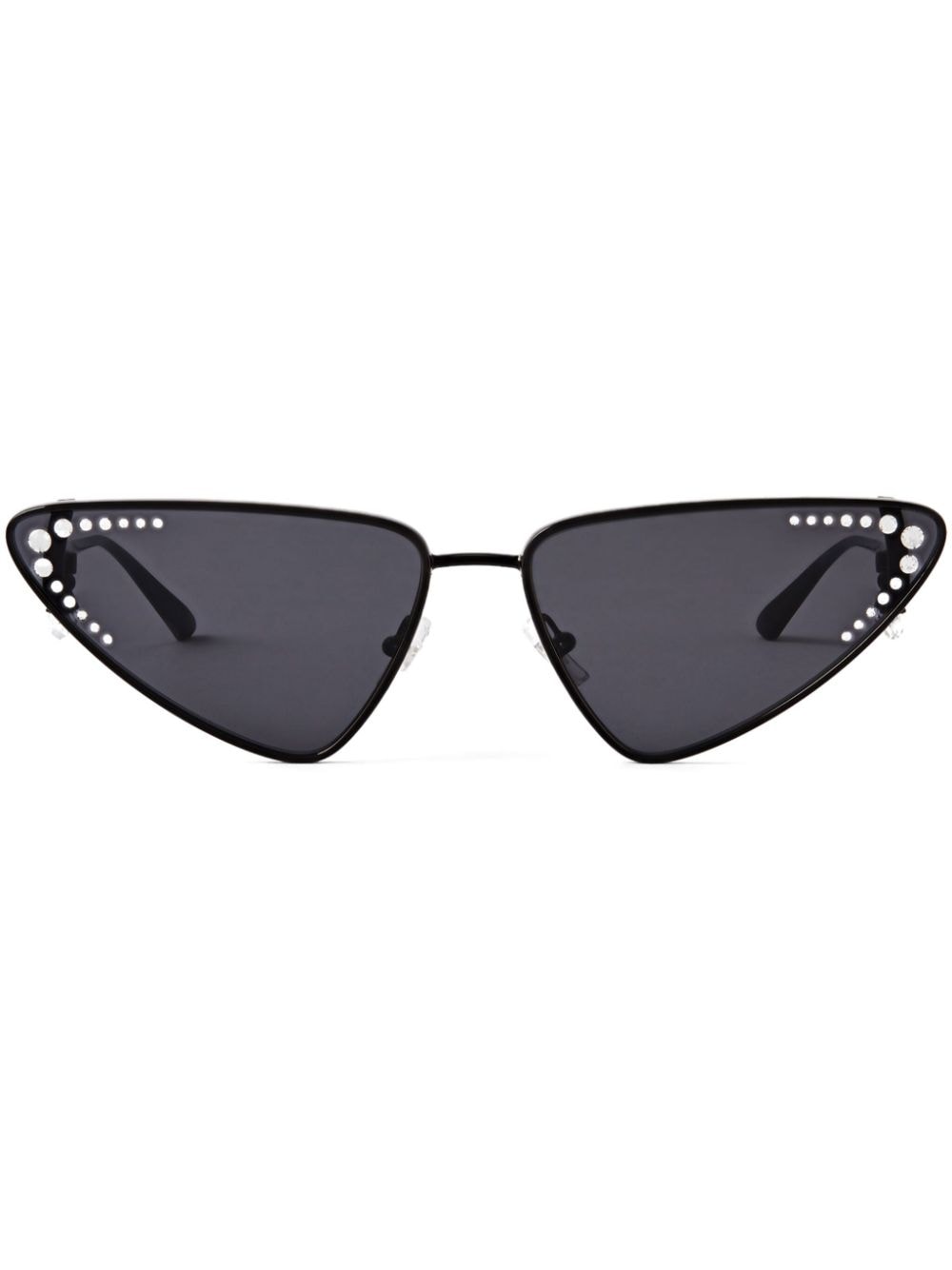 Jimmy Choo Eyewear Kristal zonnebril met driehoekig montuur Zwart